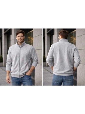 İnce Moda Giyim Erkek Kolej & Dik Yaka Fermuarlı Günlük Ceket – Modern Casual Kombin