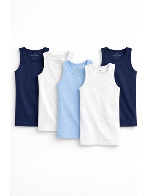 Erkek Çocuk 5'li Basic Çok Renkli Atlet