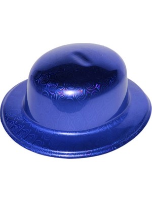 Erdo Ticaret Mavi Renk Hologramlı Plastik Yuvarlak Melon 27X24 cm