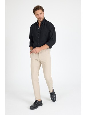 Geco Erkek Premium Esnek Bilek Boy Rahat Kesim Slim Fit Kumaş Pantolon