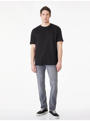 Koton Brad Gri Erkek Jean Pantolon 6SAM40216ND