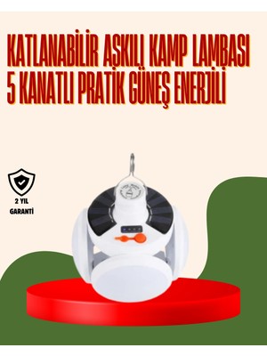 Aesco Ipx4 Suya Dayanıklı, Katlanabilir LED Kamp Lambası ve Acil Durum Işığı