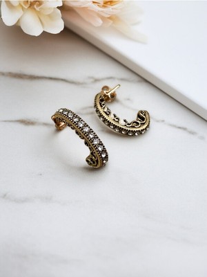 Fayra Accessories Zirkon Taşlı Su Yolu Pimli Küpe