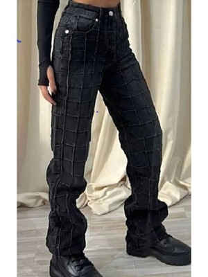 DENİKK Trend Özel Straight Kalıp Bol Paça Baggy Jean Denim Pantolon