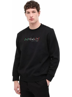 Lumberjack ml Ranger 16ITL1301 6fx Siyah Erkek Sweatshirt