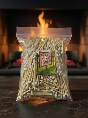 The Kibrit House  100GR Beyaz Renkli Mum Yanı Konsept Hediyelik Kibrit