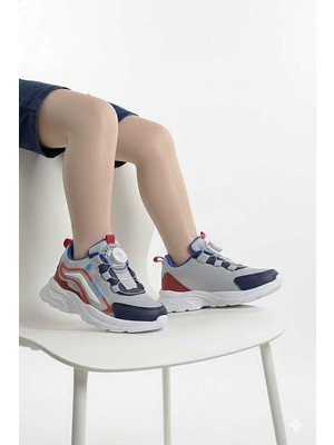 Mcdark Otomatik Bağcıklı Buz Lacivert Çocuk Spor Ayakkabı