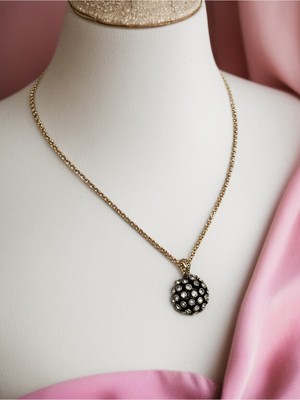 Fayra Accessories Zirkon Taşlı Yuvarlak Otantik Kolye