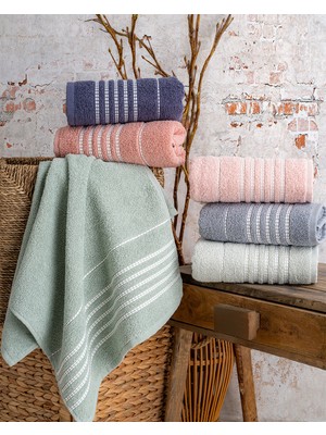 Hazangülü Collection Buldan Üretimi Çeyizlik Jakarlı Victoria 6'lı Mutfak Havlusu I 30X50