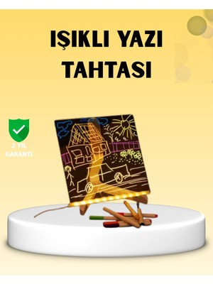 Aesco LED Işıklı Akrilik Yazı Tahtası Renkli Kalem Setiyle