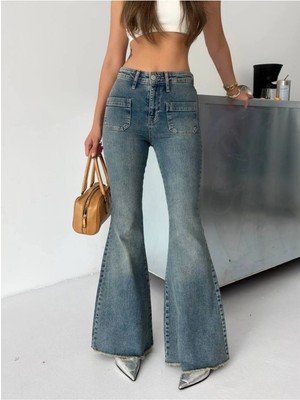 DENİKK Trend Süper Wide Leg Comfort Lycra Denim Jean Pantlon-Wide Leg Comfort Lycra Jean