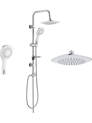 Aesco 5+1 Fonksiyonlu Duş Robotu Tepe Duş Seti Duş Başlığı Sistemi Seti Yağmurlama Duş Robotu