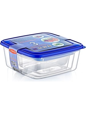 Aesco 3'lü Kare Saklama Kabı Seti