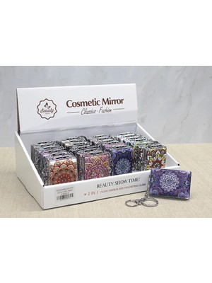 Aesco Taşlı El Aynası Anahtarlık Model 5