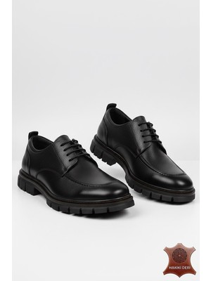 Big King Desenli Hakiki Deri Erkek Klasik Ayakkabı
