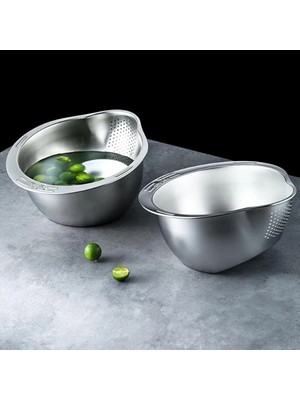 Aesco Paslanmaz Çelik Pirinç Süzgeci