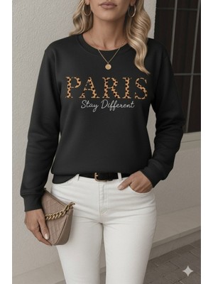 Yeşil Sarmaşık Kadın Uzun Kollu Bisiklet Yaka Desenli Viskon Iki Iplik Bluz