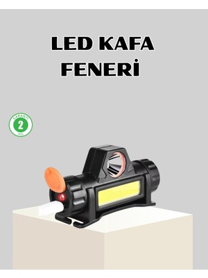Aesco Kamp ve Doğa Için Şarjlı LED Baş Feneri – Mıknatıslı, Su Geçirmez
