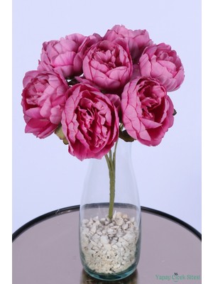 Yapay Çiçek Sitesi Dolgun Görünümlü Yapay Şakayık Çiçek Demeti Pembe 7 Dal