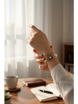 Fayra Accessories Çiçek Figürlü Inci Bileklik