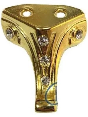 Erdo Ticaret Moda Taşlı Ahşap, Mdf, Sunta Sandık Ayağı, Kutu Ayak 3,5 cm - Sarı