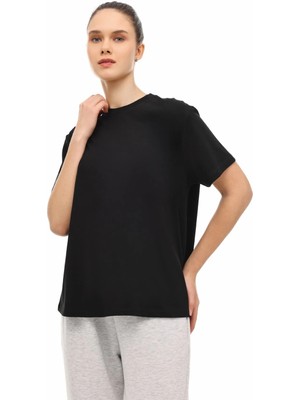 Kinetix Wb 11BANKO SN226 6fx Siyah Kadın Kısa Kol T-Shirt
