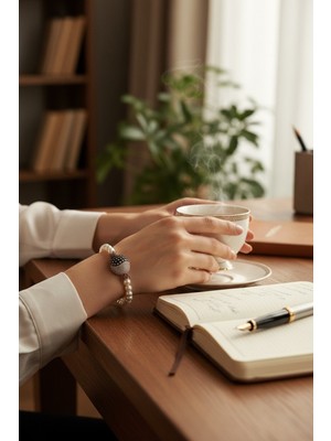 Fayra Accessories Kristal Taşlı Yuvarlak Inci Bileklik