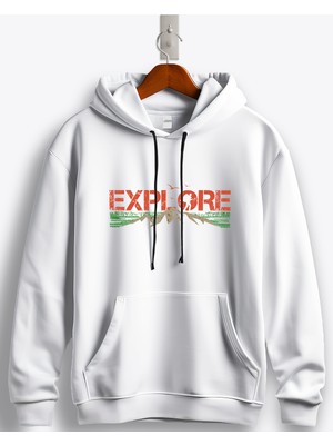 MGAX Adventure Explore Baskılı Regular Kapşonlu Sweatshirt