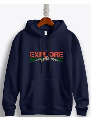 MGAX Adventure Explore Baskılı Regular Kapşonlu Sweatshirt