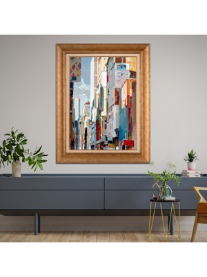 Giyense Altın Varaklı Çerçeveli Paspartulu Tablo SA1265