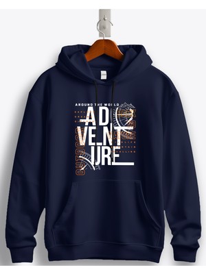 MGAX Adventure Around The World Baskılı Regular Kapşonlu Sweatshirt