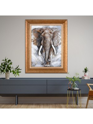 Giyense Altın Varaklı Çerçeveli Paspartulu Tablo SA390