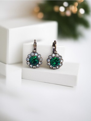 Fayra Accessories Kristal Taşlı Papatya Figürlü Küpe