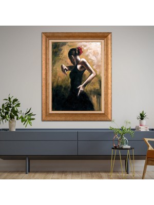 Giyense Altın Varaklı Çerçeveli Paspartulu Tablo SA1131