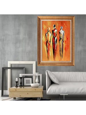 Giyense Altın Varaklı Çerçeveli Paspartulu Tablo SA1665