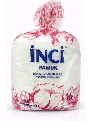 İnci Inci Hidrofil Pamuk Rulo 1000 gr – Saf Medikal Pamuk – Yumuşak ve Emici Pamuk Rulo