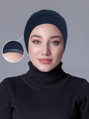 Nanak Lacivert Tülbent Kaymayan Bone