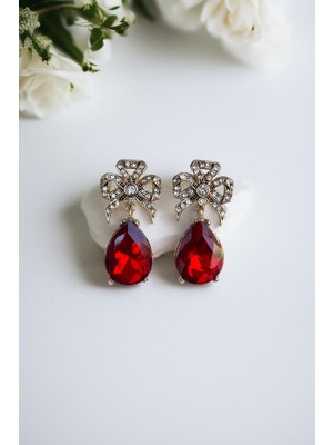 Fayra Accessories Zirkon Taşlı Fiyonk Küpe