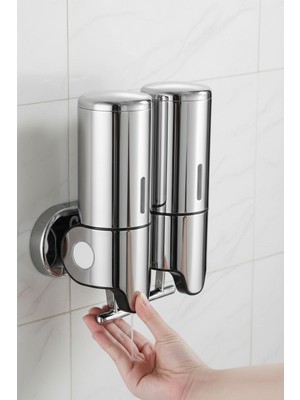 Paslanmaz Çelik 2x 500 ml Sabun, Duş Jeli, Şampuan Kullanımına Uygun SS304 Kalite