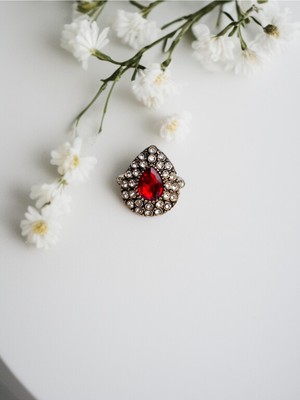 Fayra Accessories Zirkon Taşlı Su Damlası Figürlü Yüzük