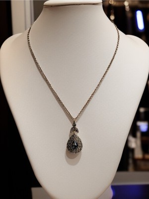 Fayra Accessories Zirkon Taşlı Su Damlası Kolye