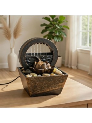 Dekoratif Masaüstü Su Şelalesi Usb’li Mini Şelale Ev ve Ofis Dekoru