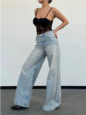 DENİKK Trend Özel Tasarım Wide Leg Straıght Fit Palazzo Pantolon 25