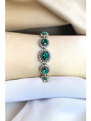 Fayra Accessories Oval Kristal Taşlı Bileklik