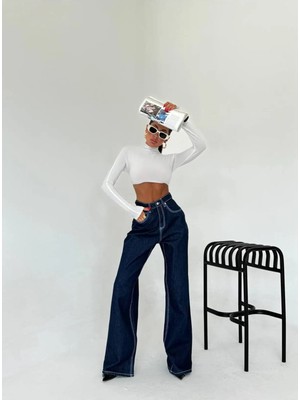 DENİKK Trend Özel Tasarım Baggy Bol Paça Rahat Kalip Palazzo Pantolon