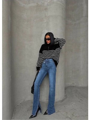 DENİKK Trend Özel Tasarım Bol Paça Straight Kalip Palazzo Pantolon 25