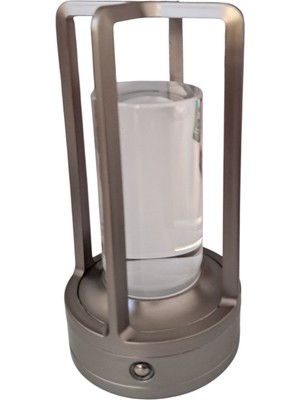 Helios Hs 8131 Visium 3 Renk Dokunmatik Şarjlı LED Masa Lambası Silver Kasa