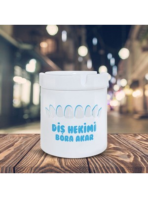 Asilmeydan Diş Hekimi Külllük - Kişiye Özel İsim Baskılı Hediyelik Kül Tablası