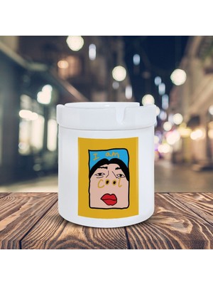 Asilmeydan I Am Cool Küllük İllüstrasyon Baskılı Kül Tablası K-131