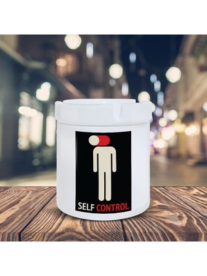 Asilmeydan Kapalı Kafa Küllük Self Control Baskılı Kül Tablası K-147
